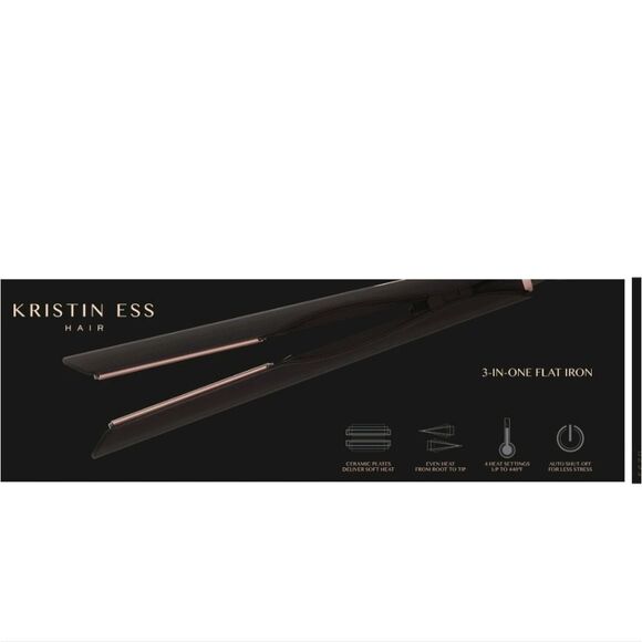 Kristen Ess 3-In-One Flat Iron Hair Straightener - 1 1/4 - Picture 3 of 9